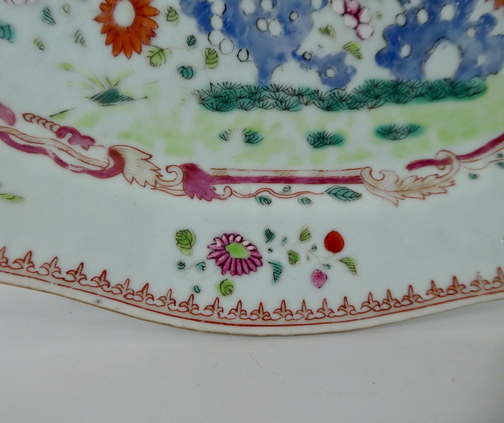 Chinese porcelain platter, c. 1760. Qianlong Period. View IV