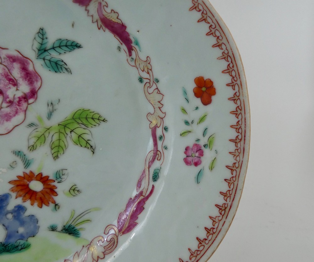 Chinese porcelain platter, c. 1760. Qianlong Period. View V