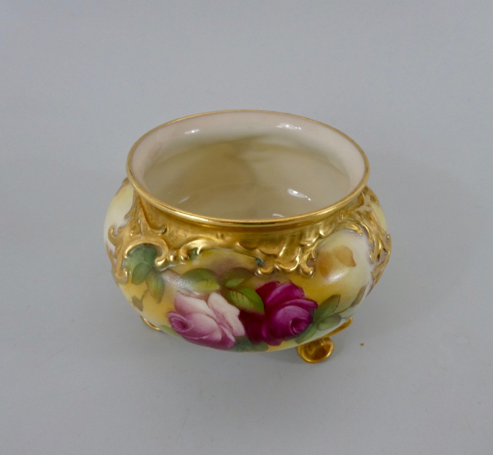 Royal Worcester porcelain vase. Millie Hunt, dated 1939. View II
