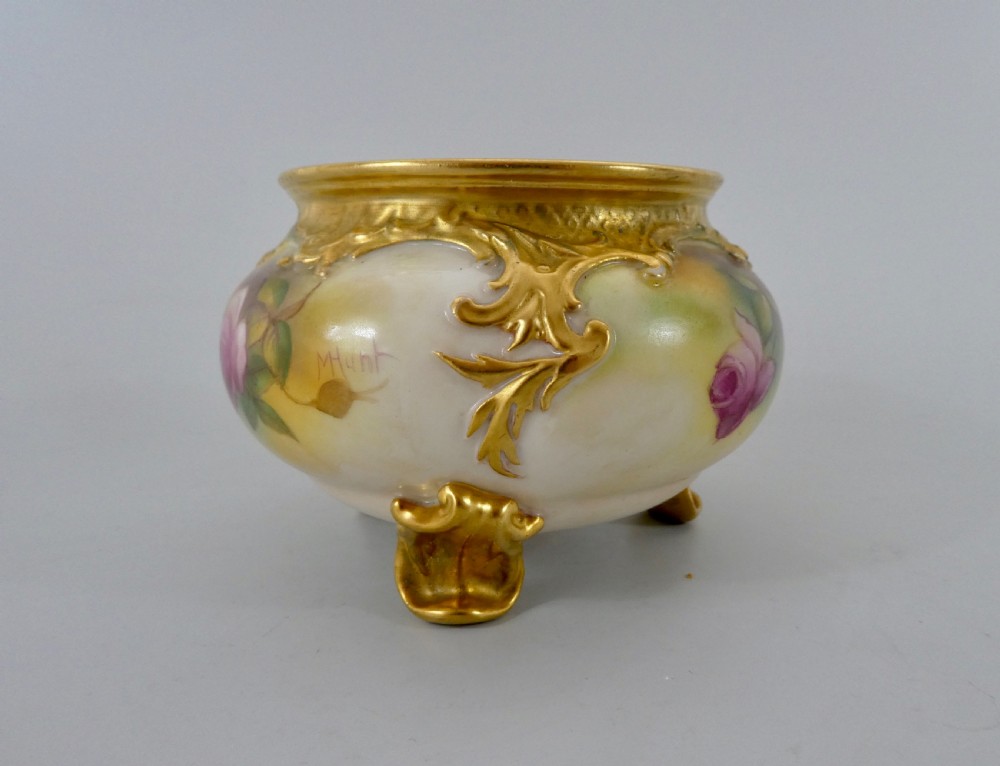 Royal Worcester porcelain vase. Millie Hunt, dated 1939. View V