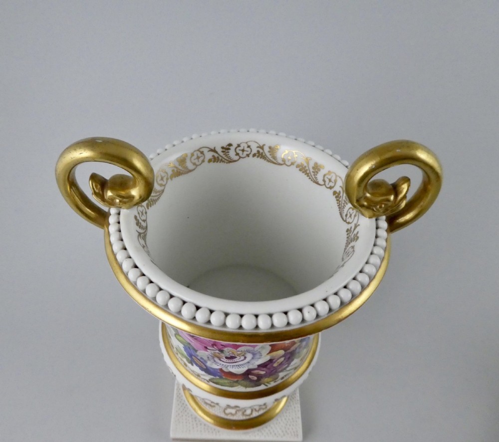 FBB Worcester porcelain vase, c. 1810. View II