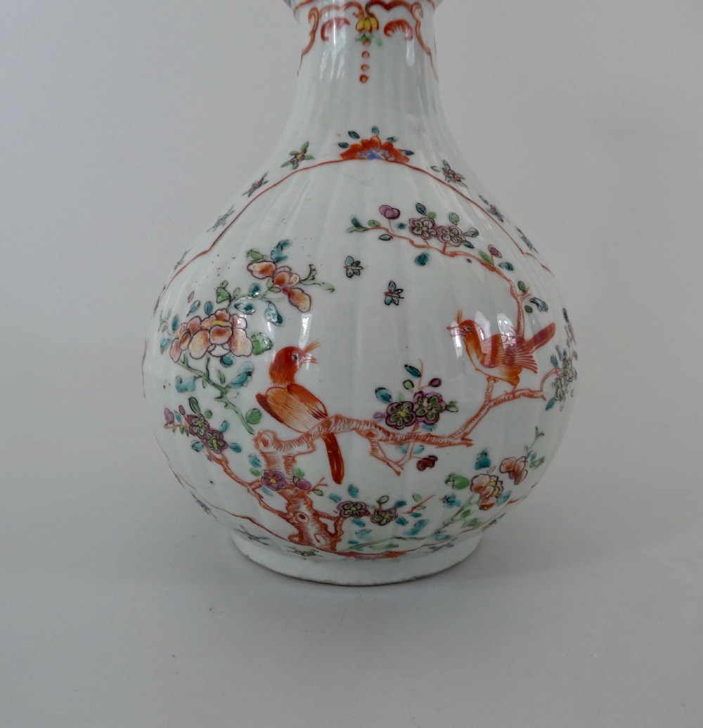 Chinese garniture of vases. Famille rose decoration. Qianlong Period. View X
