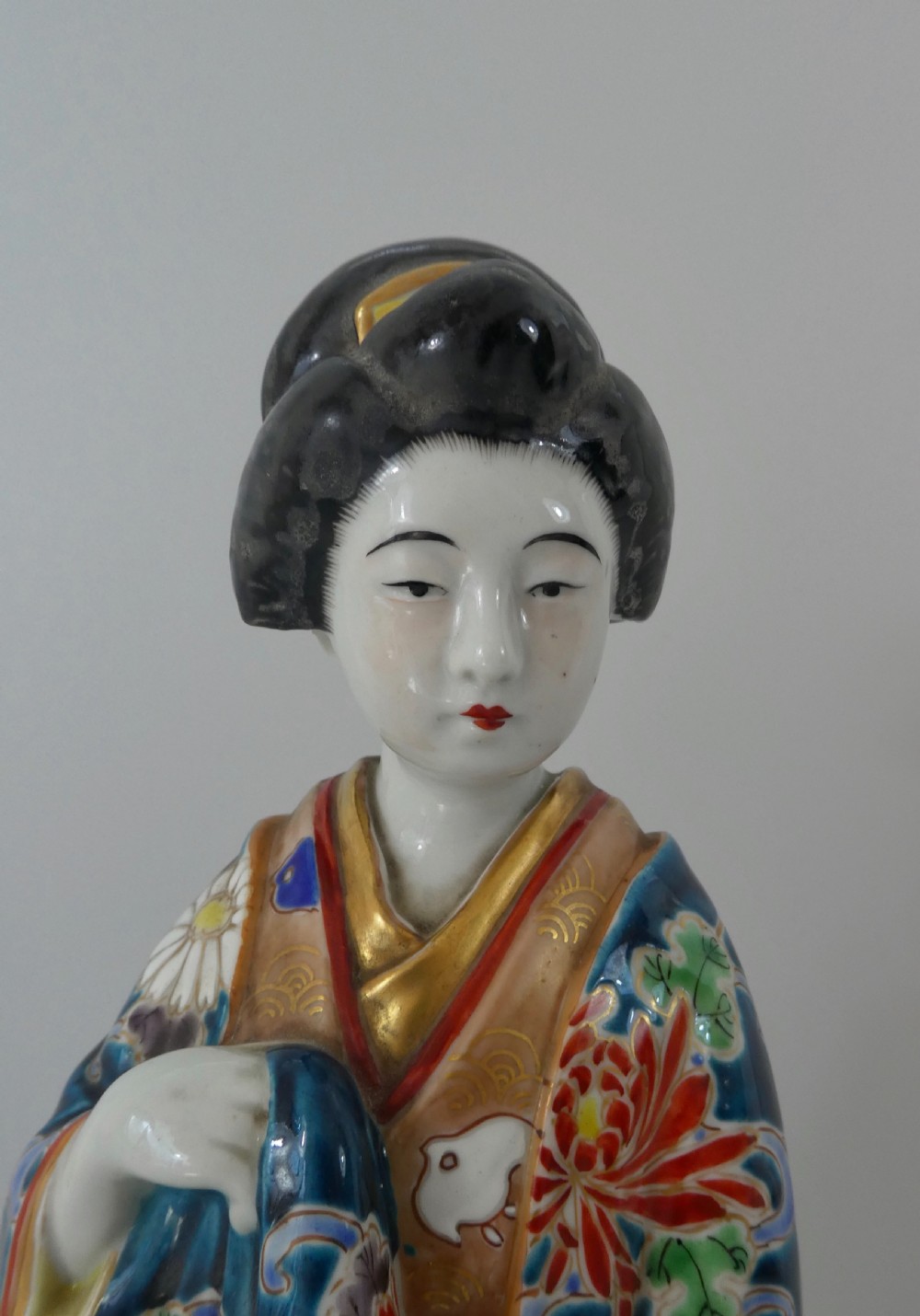 Kutani porcelain Bijin, c. 1890. Meiji Period. View II