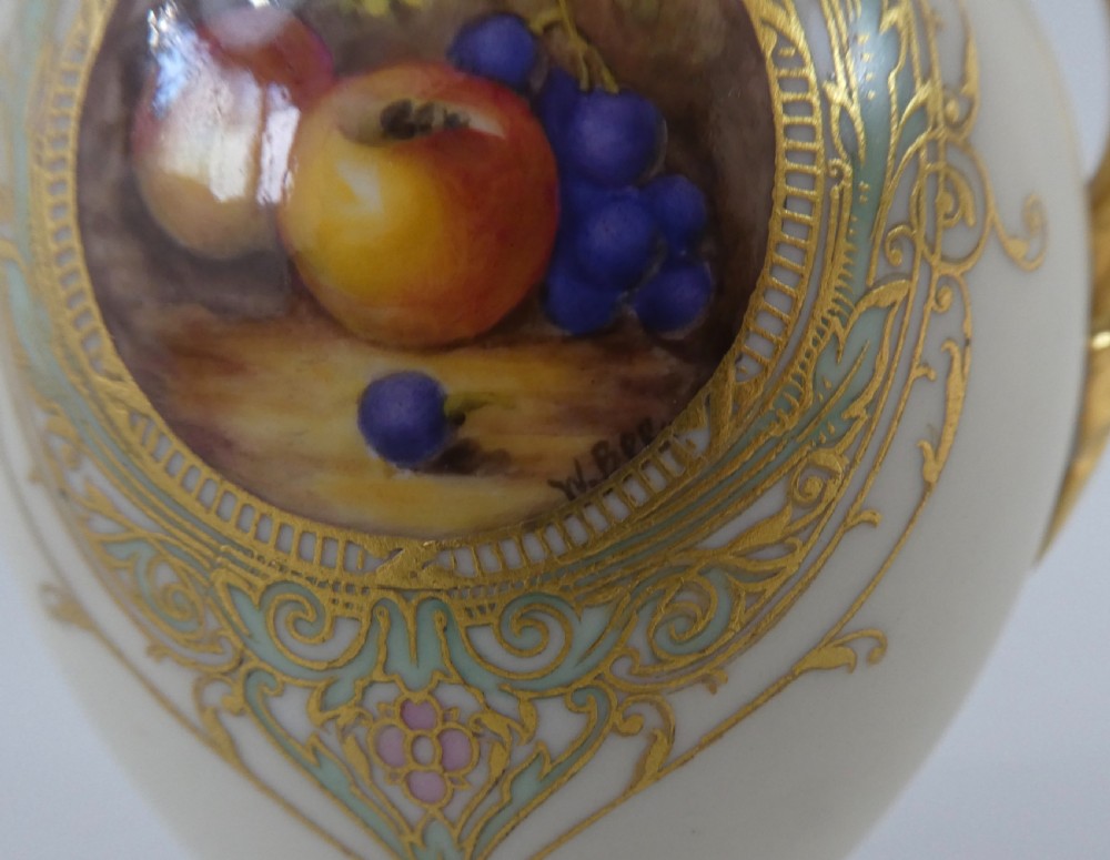 Royal Worcester vase & cover. William Bee, dated 1922. View VI