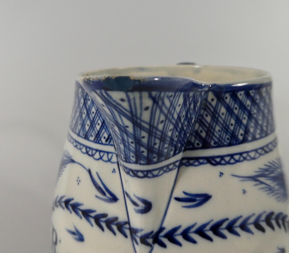 Liverpool pearlware jug, dated 1795. View IX