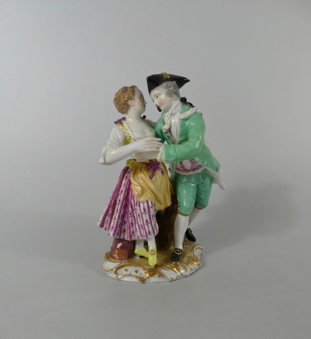 Meissen porcelain group of Dancers, c. 1770. View II