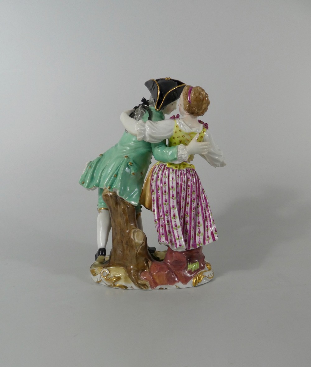Meissen porcelain group of Dancers, c. 1770. View IV
