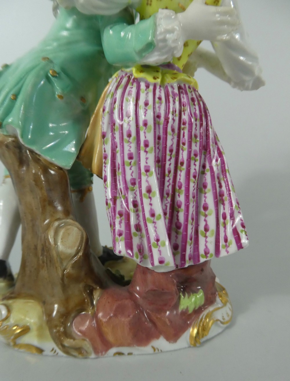 Meissen porcelain group of Dancers, c. 1770. View V