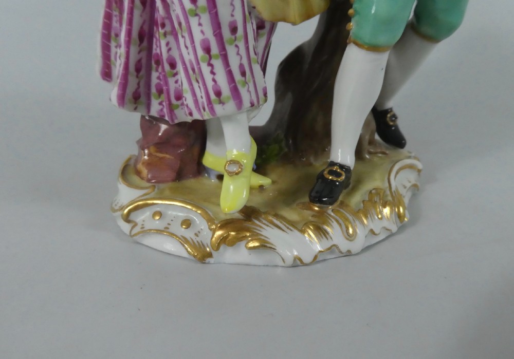 Meissen porcelain group of Dancers, c. 1770. View VIII