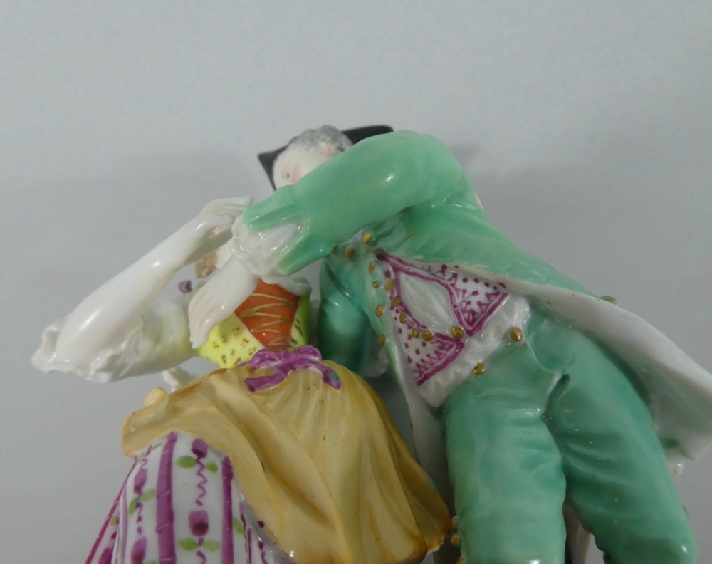 Meissen porcelain group of Dancers, c. 1770. View X
