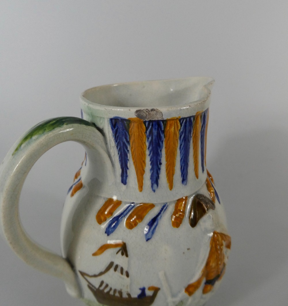 Prattware pottery jug, ‘Admiral Duncan, c. 1798. View VIII