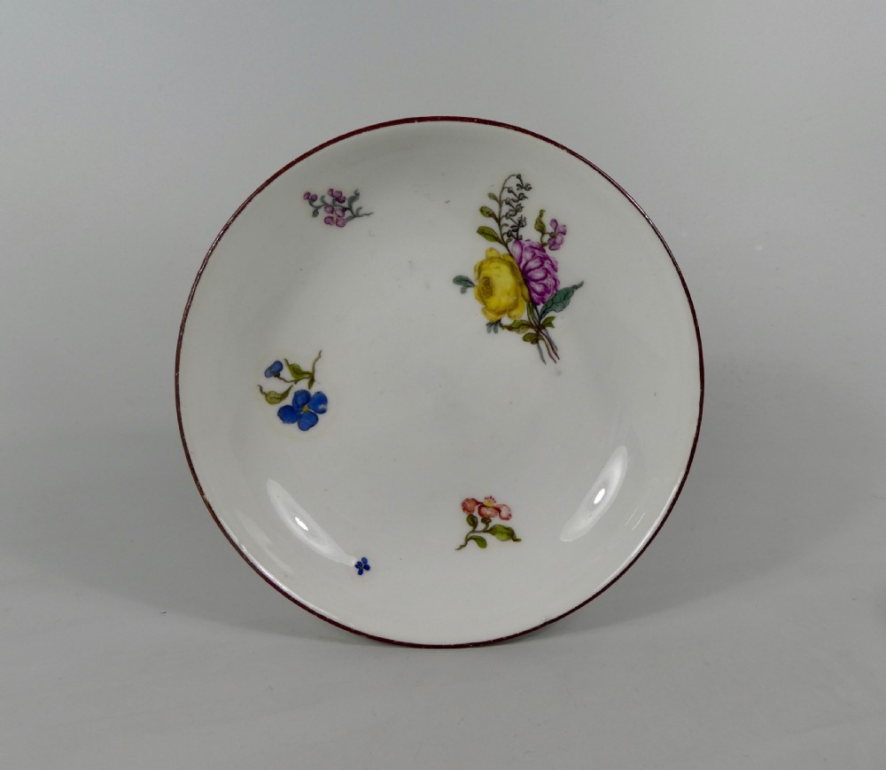 Meissen porcelain cup and saucer, c.1740. View II