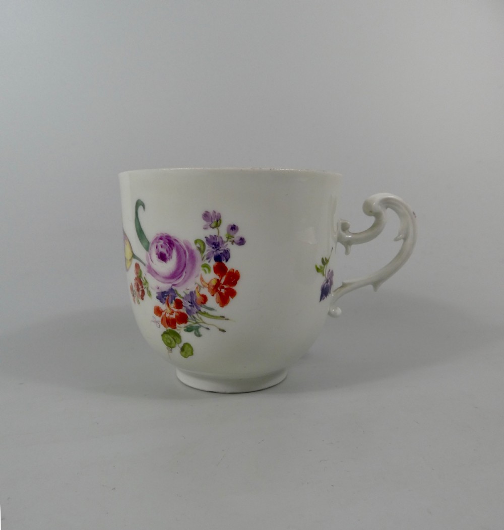 Meissen porcelain cup and saucer, c.1740. View VII