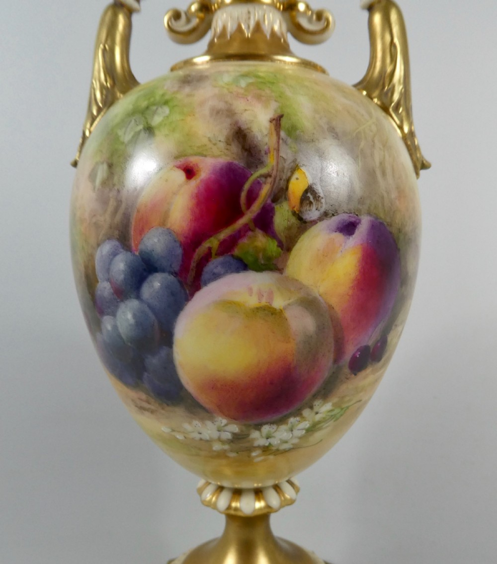 Royal Worcester vase, William Ricketts, dated 1915. View II