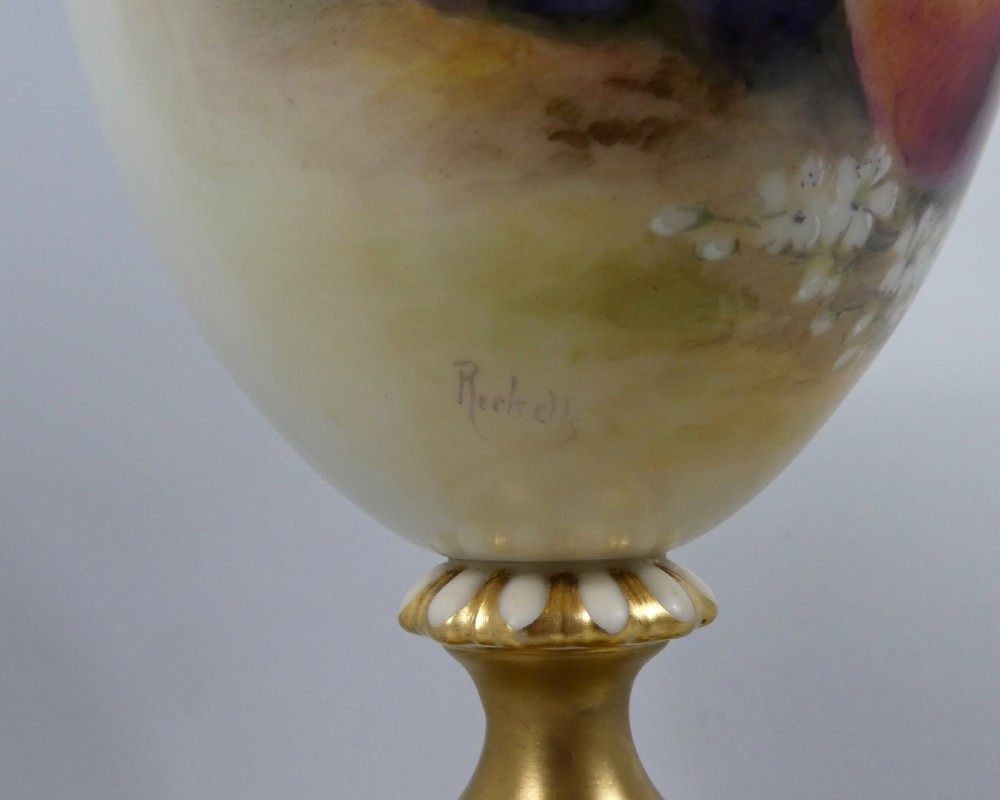 Royal Worcester vase, William Ricketts, dated 1915. View IV