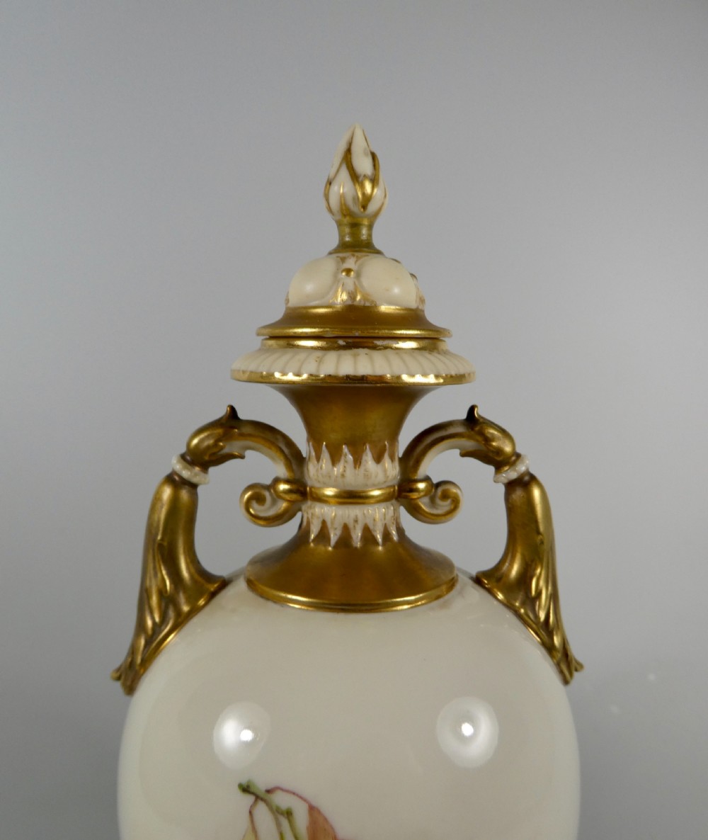 Royal Worcester vase, William Ricketts, dated 1915. View VII