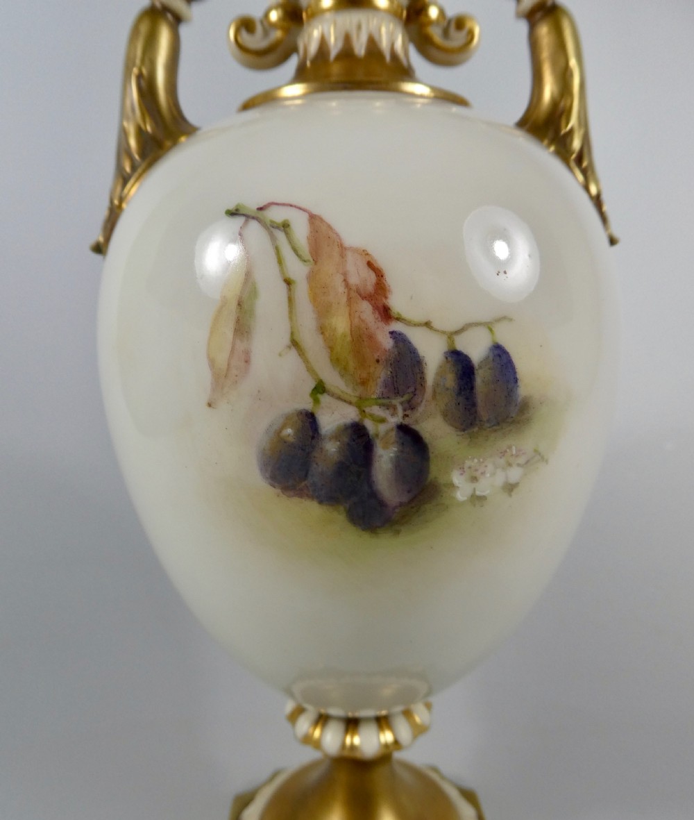 Royal Worcester vase, William Ricketts, dated 1915. View VIII