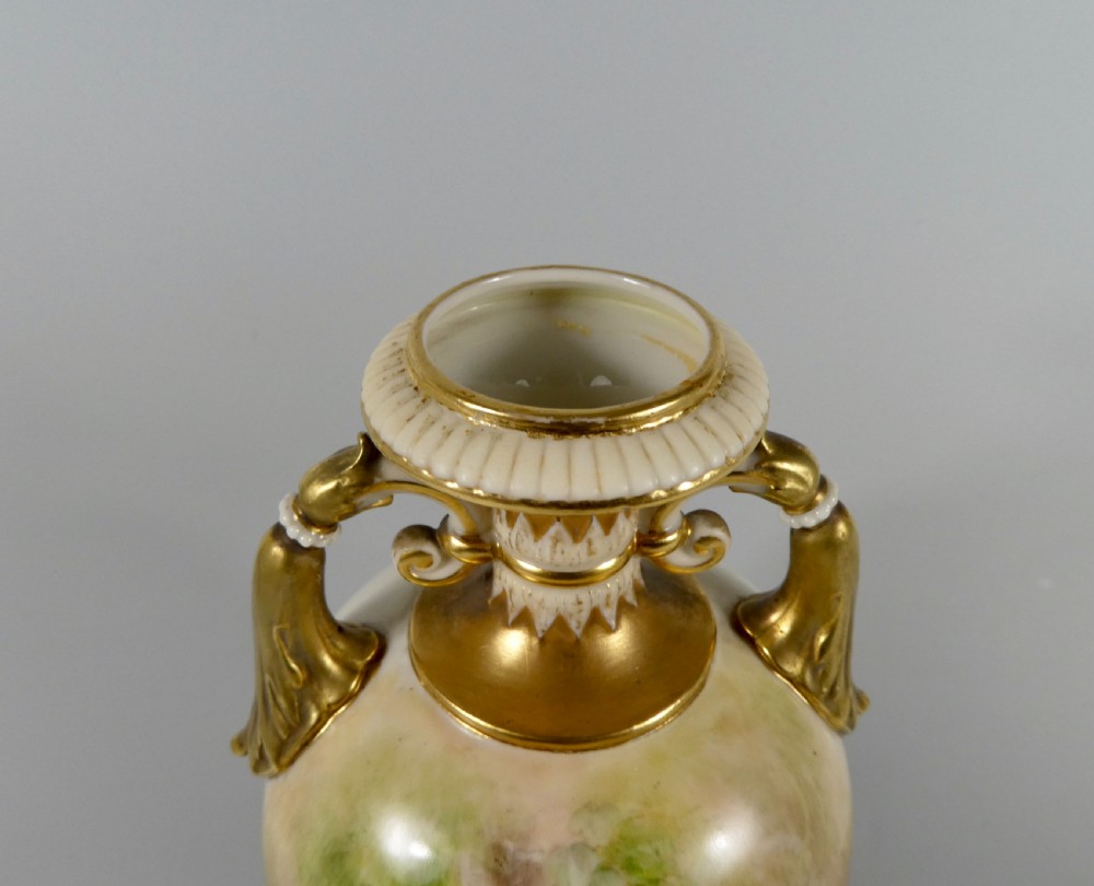 Royal Worcester vase, William Ricketts, dated 1915. View XII