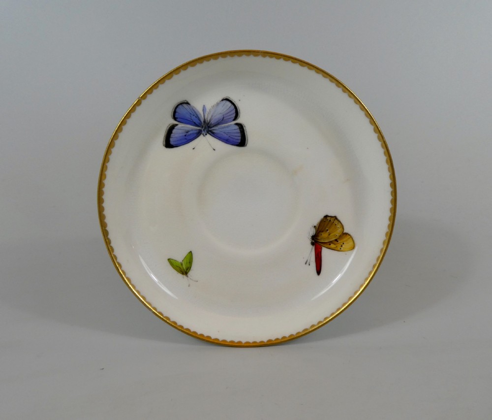 Royal Worcester ‘Butterfly’ cup and saucer, dated 1880. View II