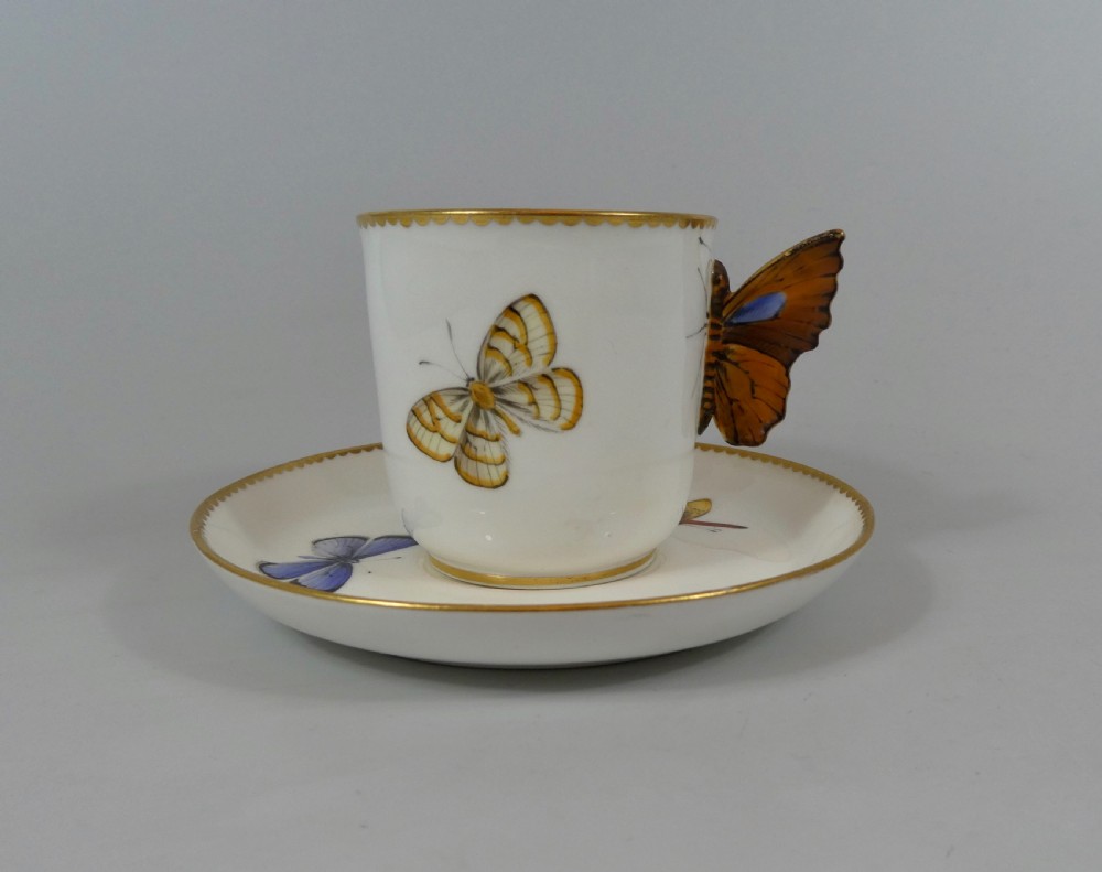 Royal Worcester ‘Butterfly’ cup and saucer, dated 1880. View V