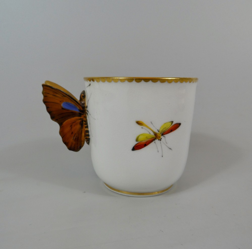 Royal Worcester ‘Butterfly’ cup and saucer, dated 1880. View IX