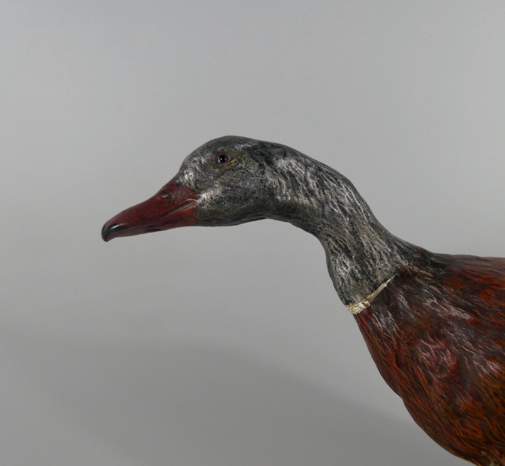 Austrian cold painted bronze duck, c. 1910. View II
