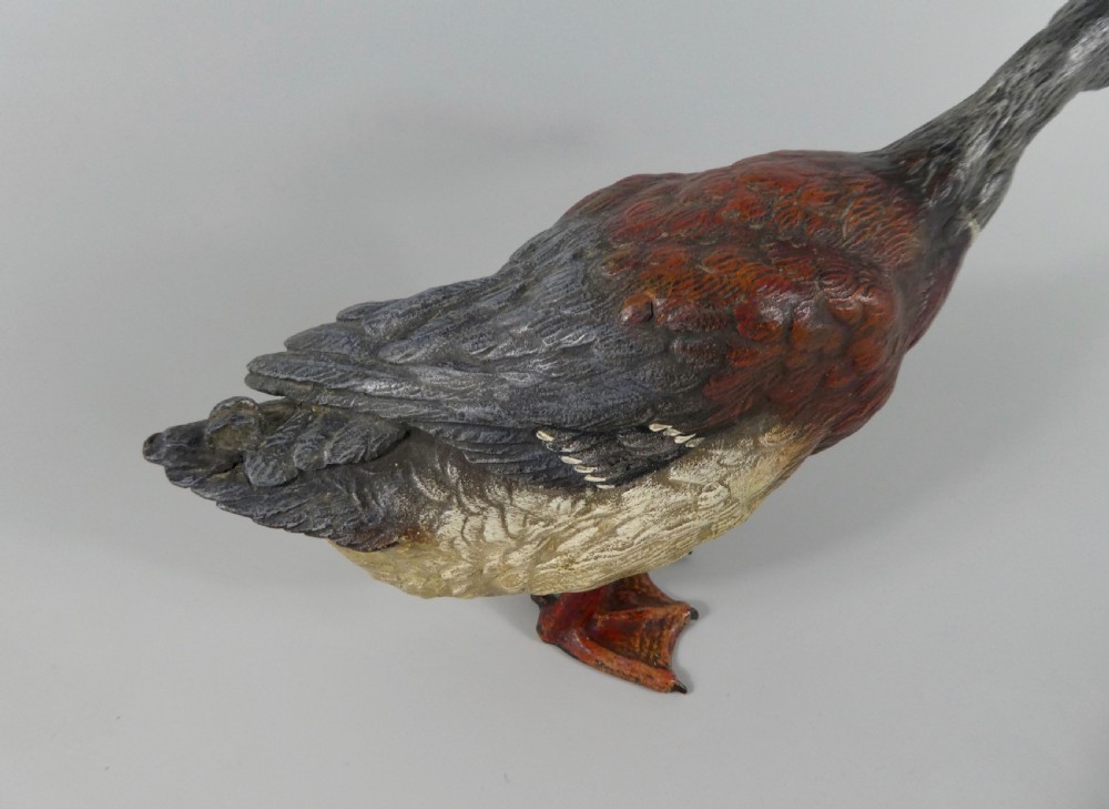 Austrian cold painted bronze duck, c. 1910. View VI