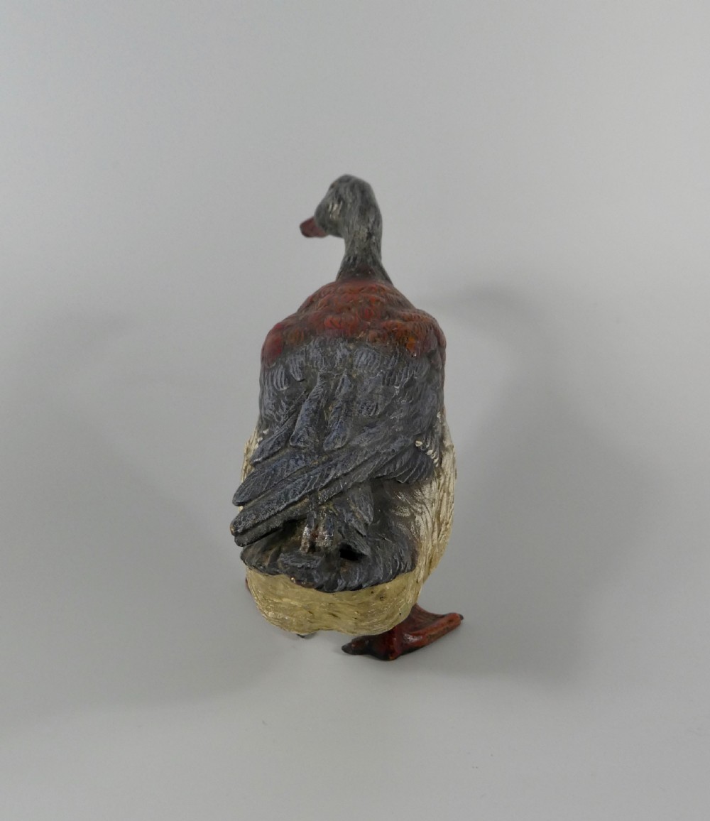Austrian cold painted bronze duck, c. 1910. View VII