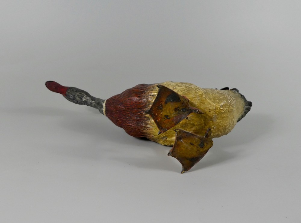 Austrian cold painted bronze duck, c. 1910. View IX