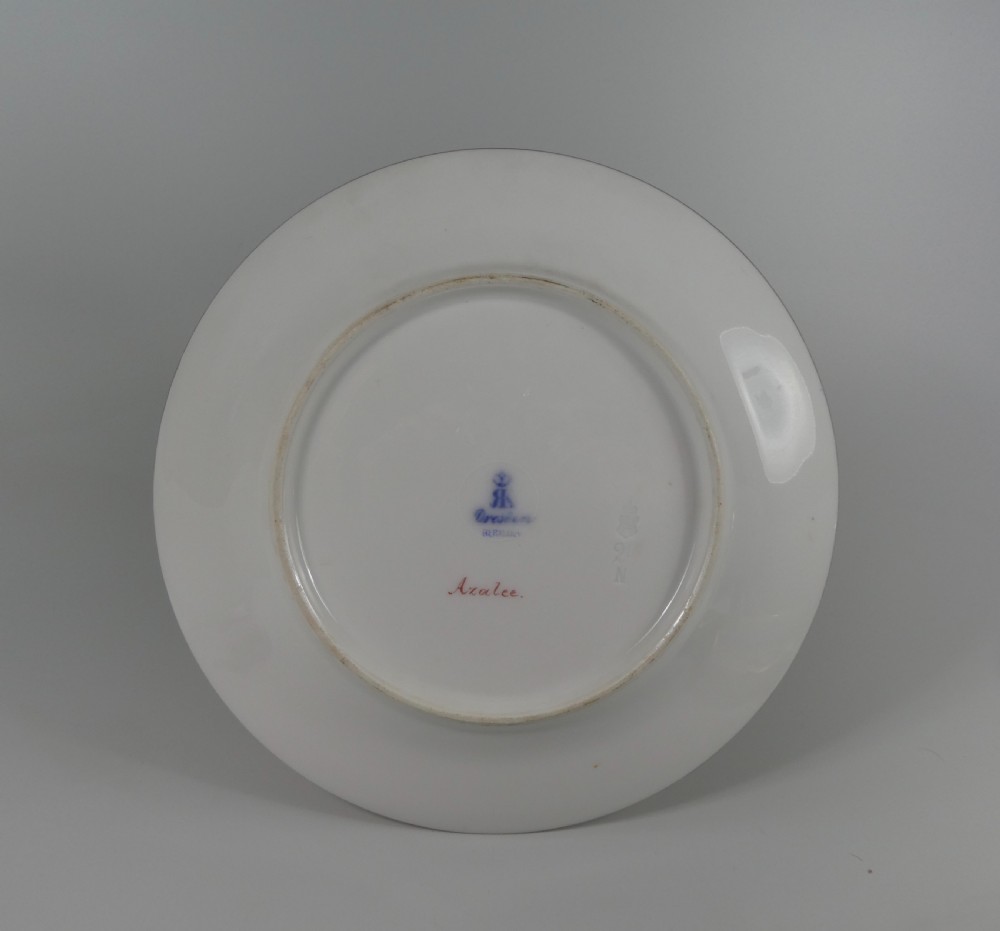 Vienna style porcelain dish, c. 1900. ‘Azalee’. signed C. Kiesel. View V