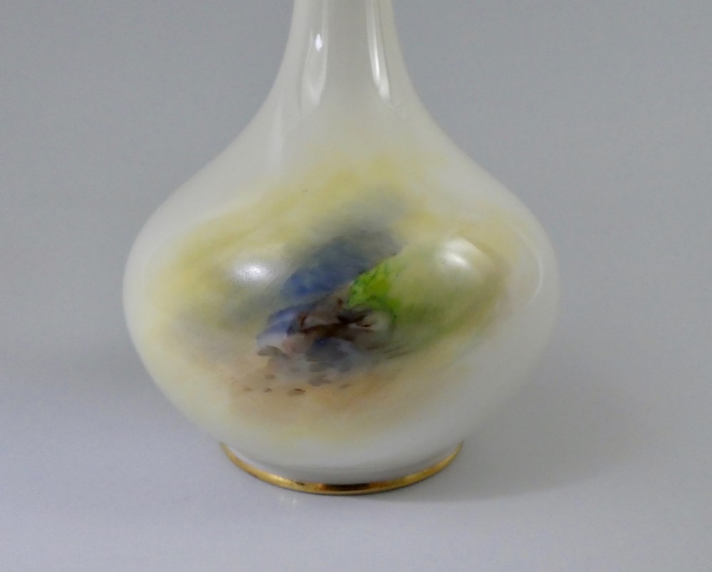 Royal Worcester porcelain vase. Sheep, by Harry Davis, dated 1914. View VIII