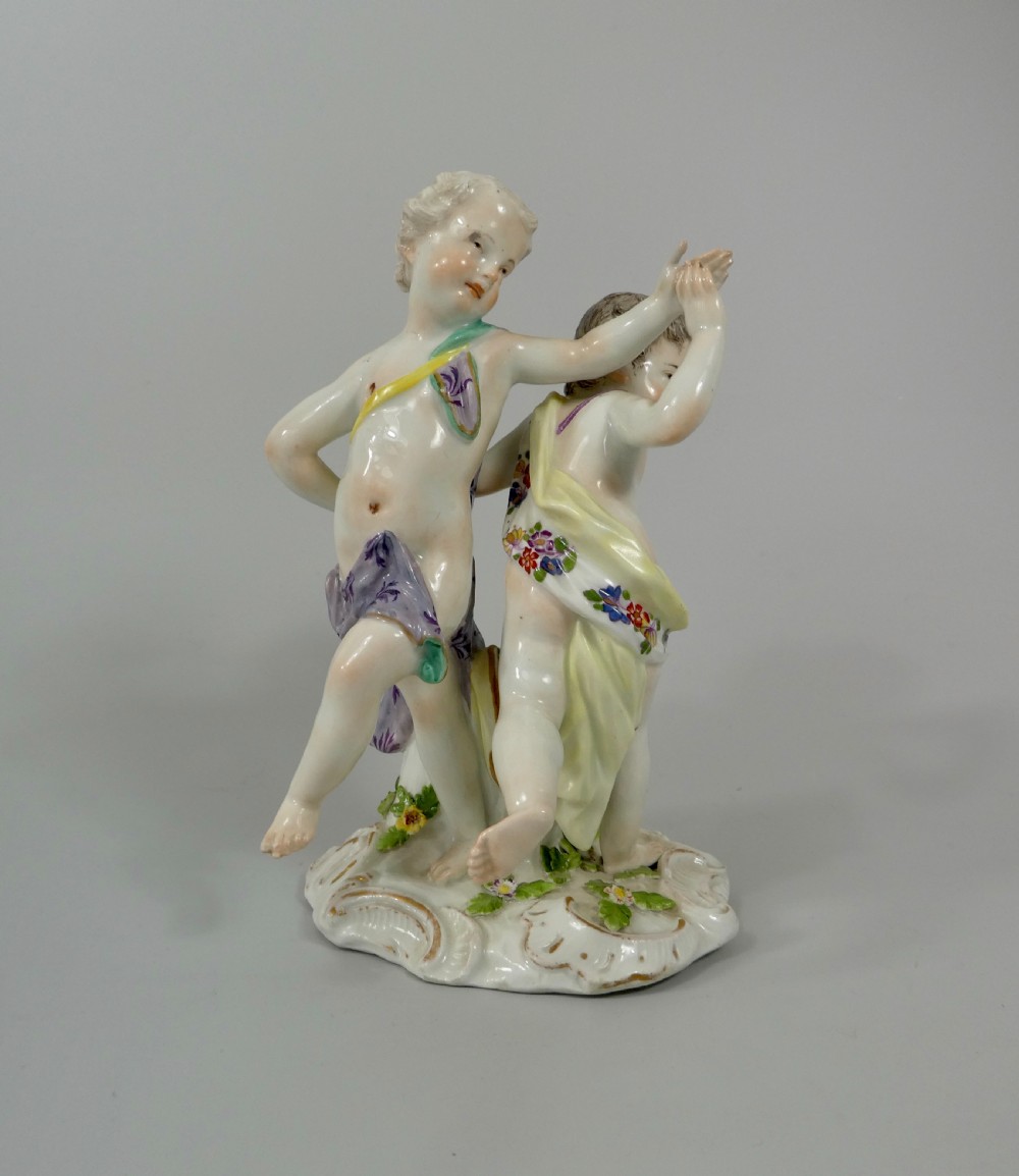 Meissen group of Dancing Putti, c. 1750.