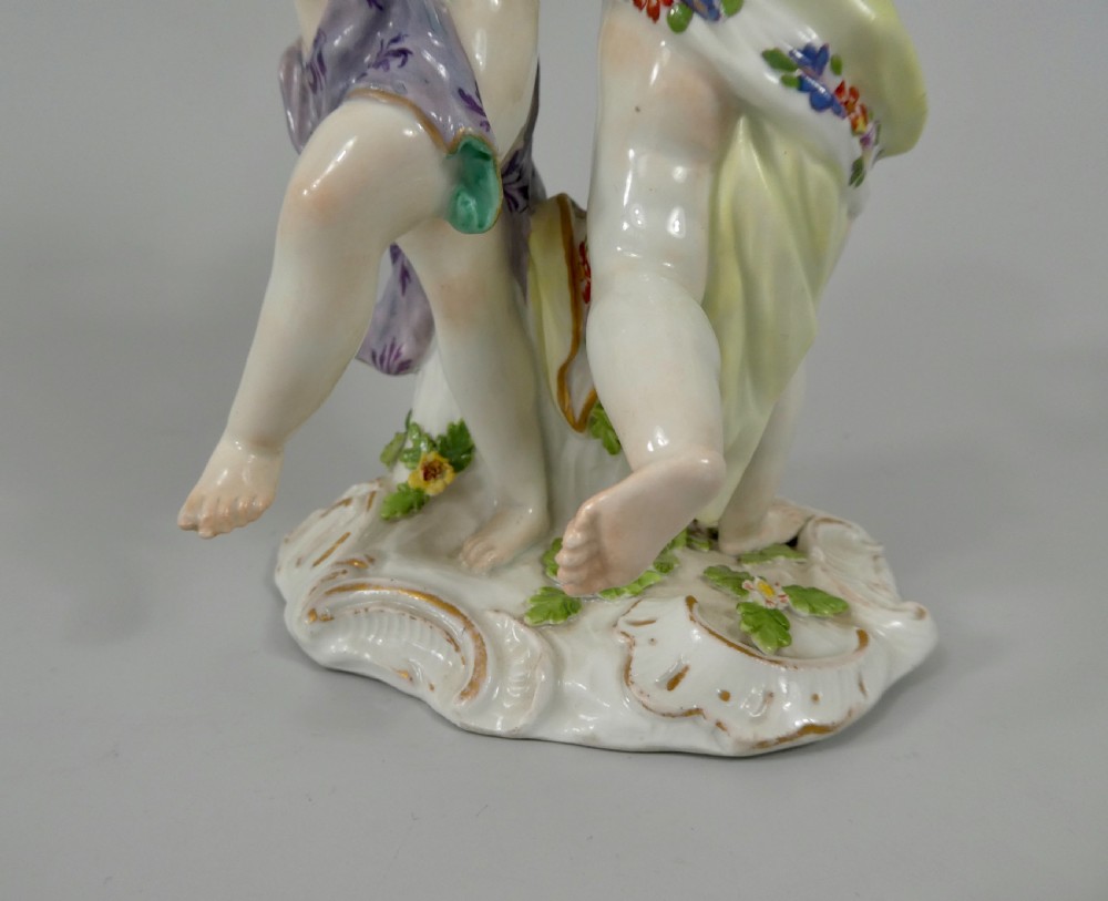 Meissen group of Dancing Putti, c. 1750. View III
