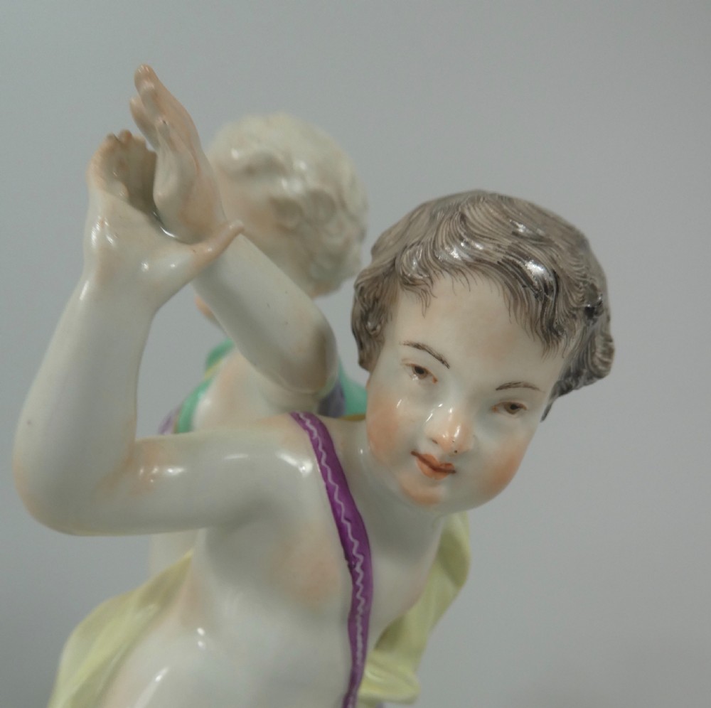 Meissen group of Dancing Putti, c. 1750. View V