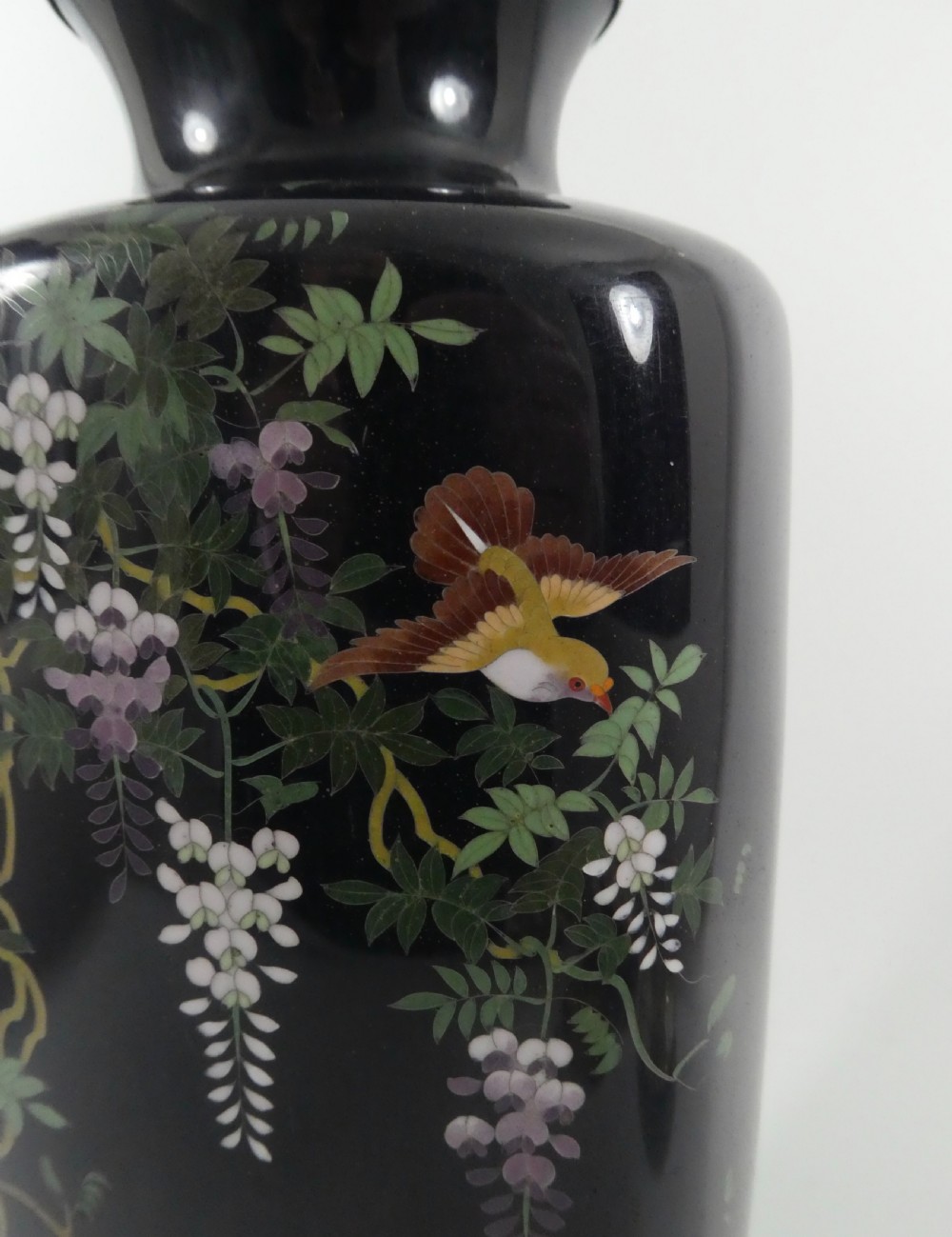 Japanese cloisonne Vase, c. 1900, Meiji Period. View II