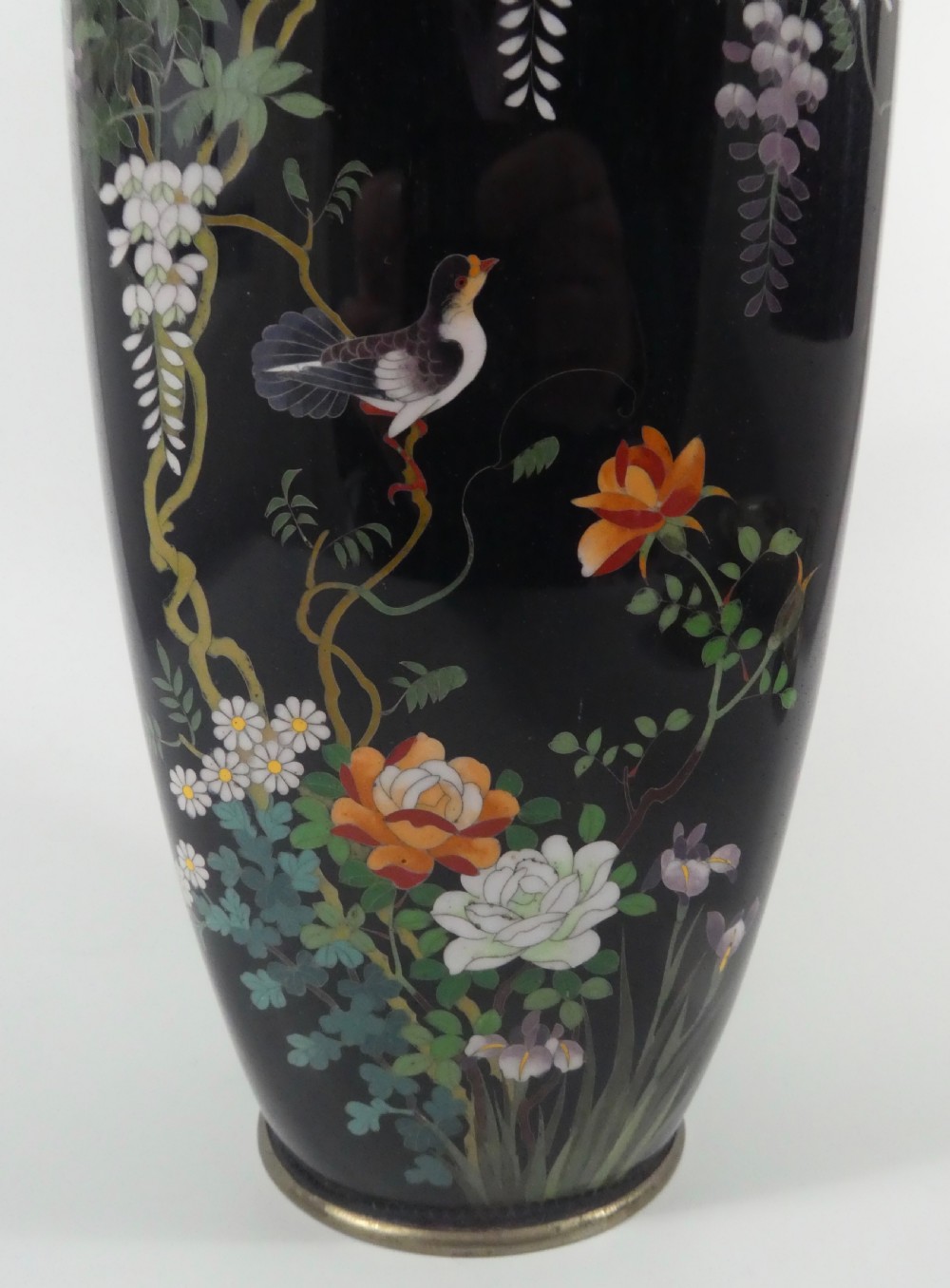 Japanese cloisonne Vase, c. 1900, Meiji Period. View III