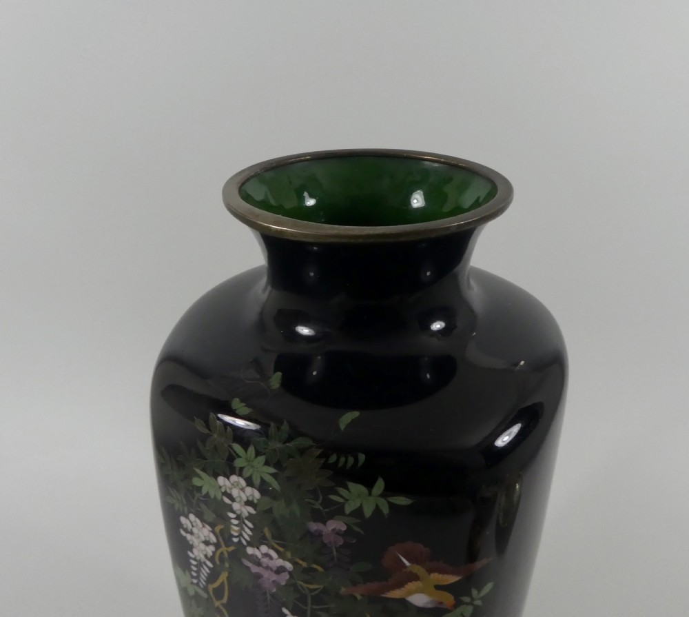Japanese cloisonne Vase, c. 1900, Meiji Period. View XII