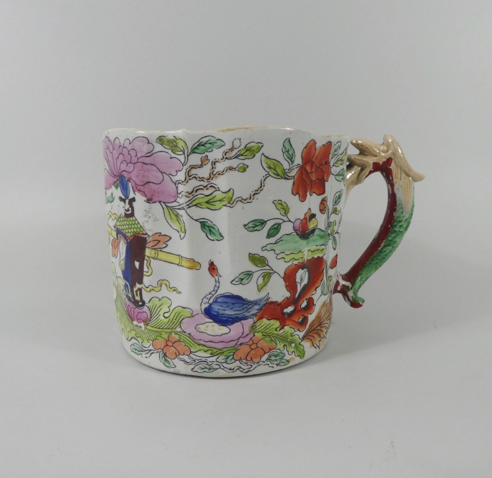 Masons Ironstone Cider Mug, c. 1815. Table and Vase pattern. View II
