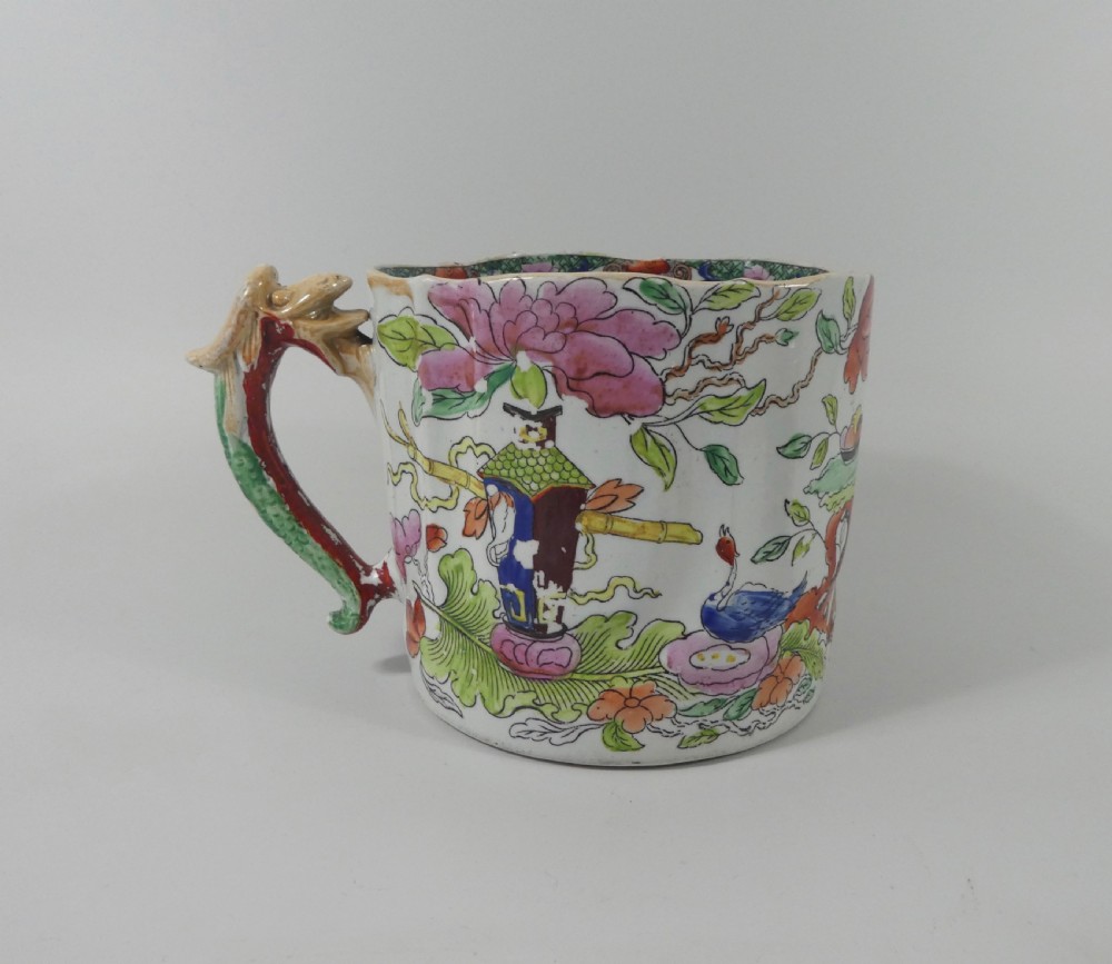 Masons Ironstone Cider Mug, c. 1815. Table and Vase pattern. View III