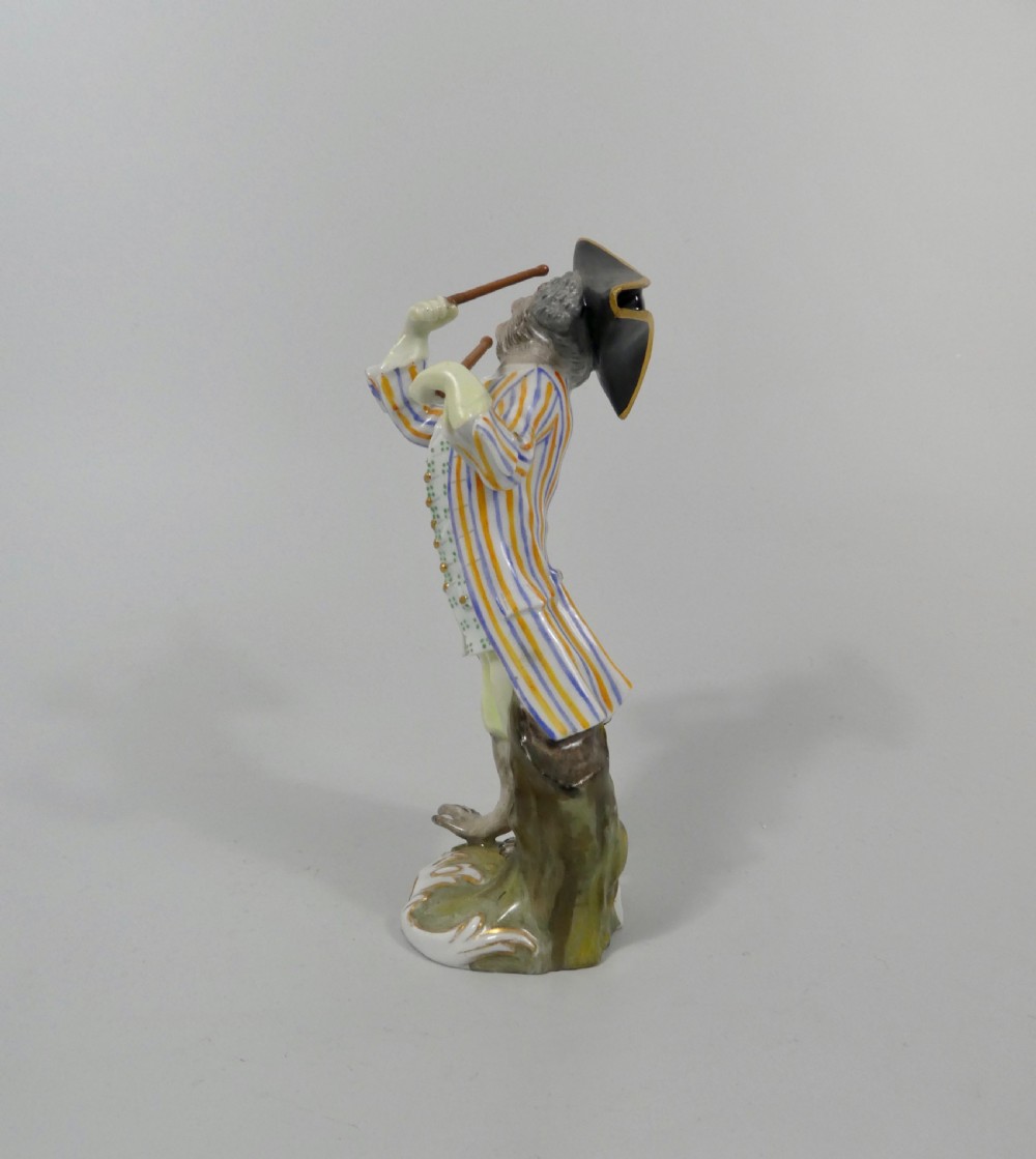 Meissen Monkey Band figure, c. 1870. View III