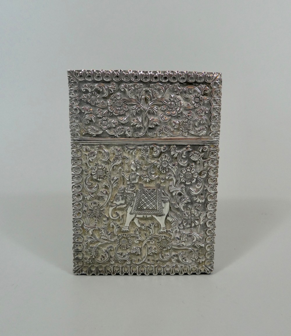 Indian silver card case, c. 1890. View II