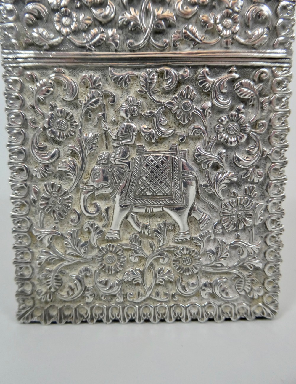 Indian silver card case, c. 1890. View III