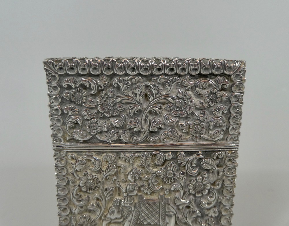 Indian silver card case, c. 1890. View IV