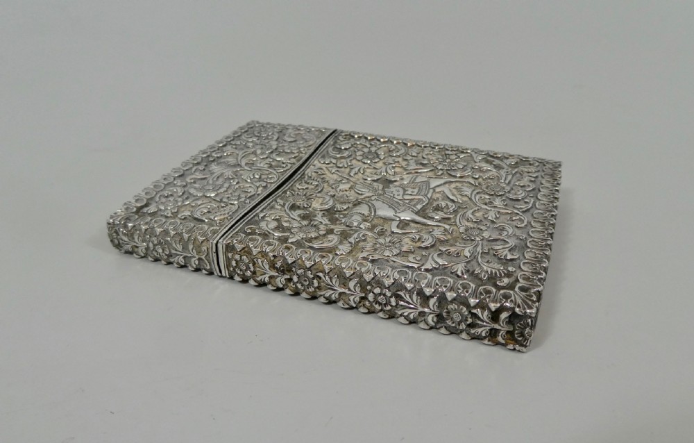 Indian silver card case, c. 1890. View VI