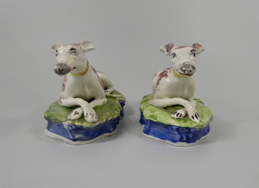 Staffordshire pottery hounds. Enoch Wood, c.1830. View III