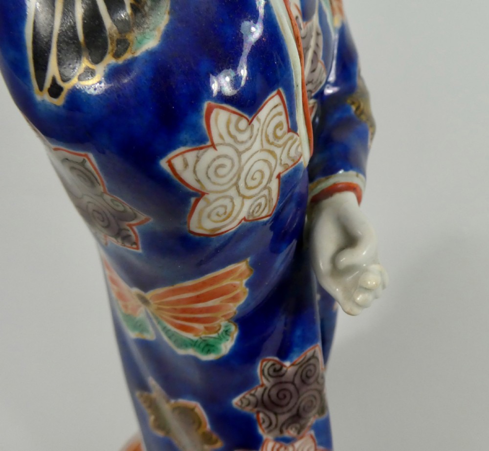 Kutani porcelain Bijin, c. 1890. Meiji Period. View IX