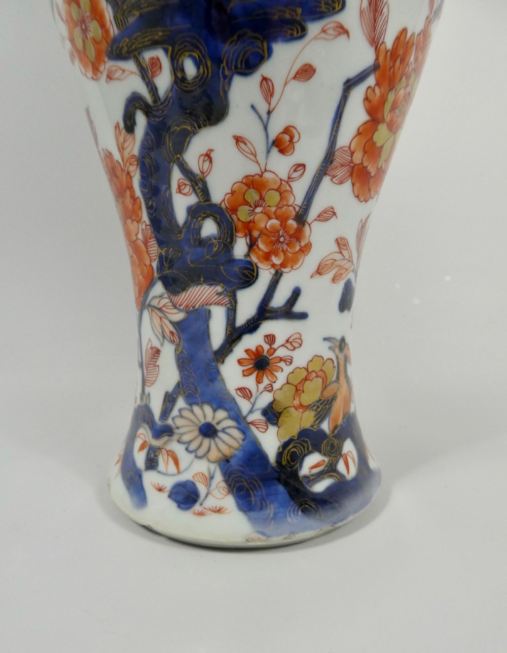 Chinese porcelain garniture of vases, c. 1720. Kangxi Period. View V