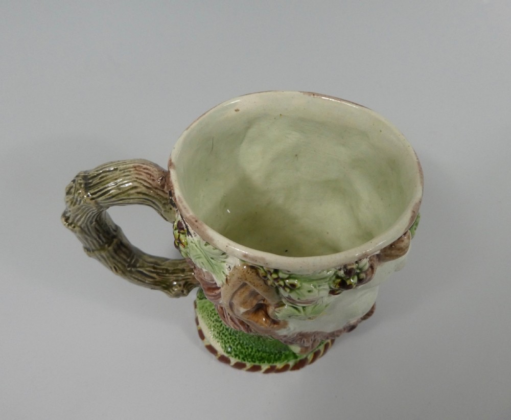 Ralph Wood creamware Bacchus mug, c. 1770. View VIII