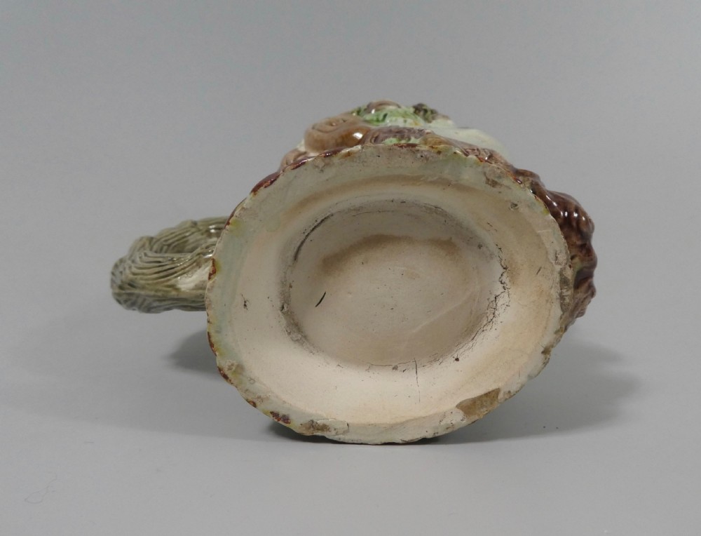 Ralph Wood creamware Bacchus mug, c. 1770. View X