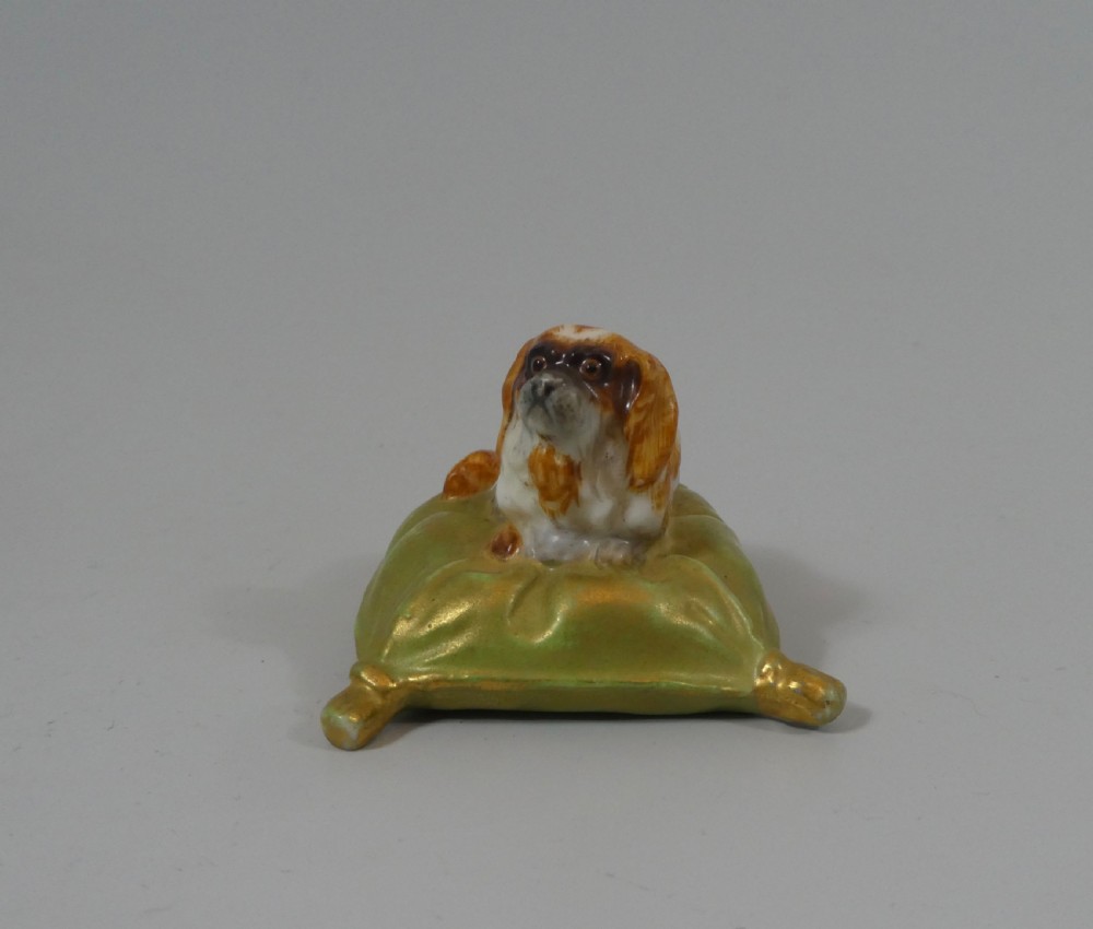 Royal Worcester King Charles Spaniel, dated 1901. View II